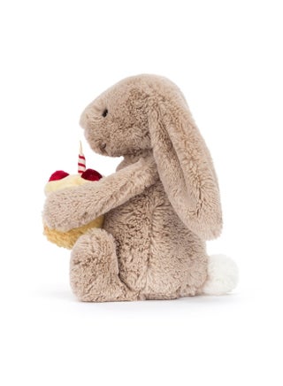Amuseables Bashful Beige Bunny 'Birthday, Soft Stuffed Toy, Valentine’s Gift for Kids & Adults, Collectible Jellycat, 23cm - view 4